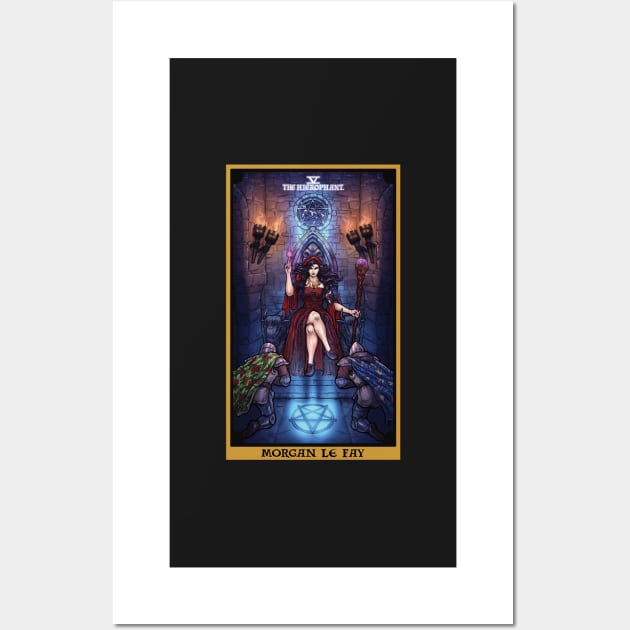 Morgan Le Fay The Hierophant Tarot Card Wall Art by TheGhoulishGarb